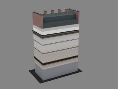 Typical Parisian Apartment Building 08 3D model