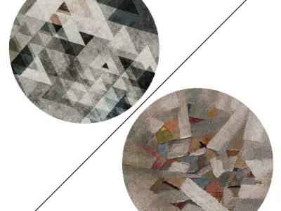 Round Rug Set 259 3D model
