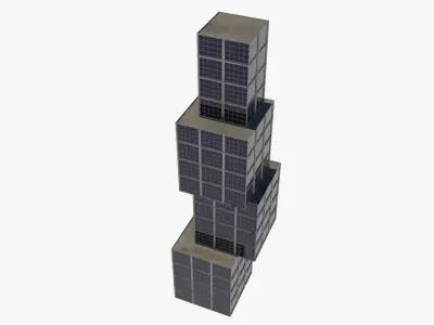 Buildings City 1 Low-poly 3D model