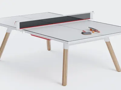 You and Me HPL Tennis Table with Accessories 3D model