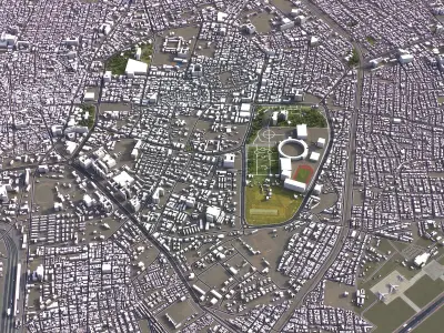 Rajkot - 3D City Model Low-poly 3D model