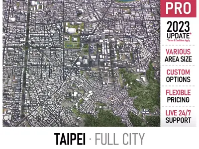 Taipei Low-poly 3D model