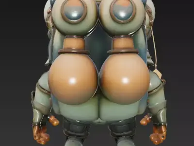 Mecha Frog Ranger - Stylized Robotic Amphibian 3D Model 3D print model