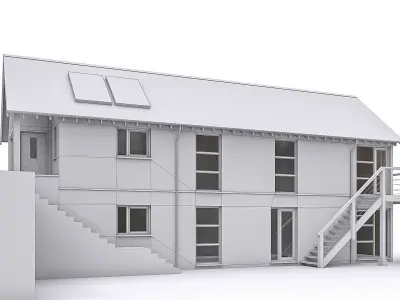 Townhouse 07 Low-poly 3D model purchase