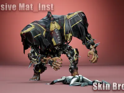 Cyborg Giant Low-poly 3D model