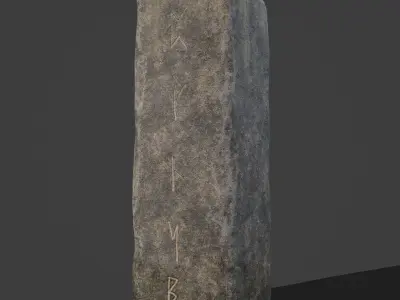 Rock Monolith Low-poly 3D model