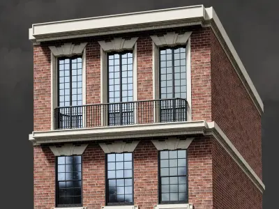 Building07 NewYork-Style Low-poly 3D model