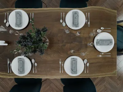Furniture TableDining 001 3D model