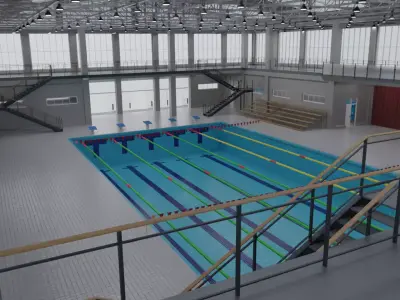 Swimming Pool Low-poly 3D model