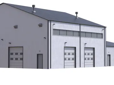 Industrial Building 9 Low-poly 3D model