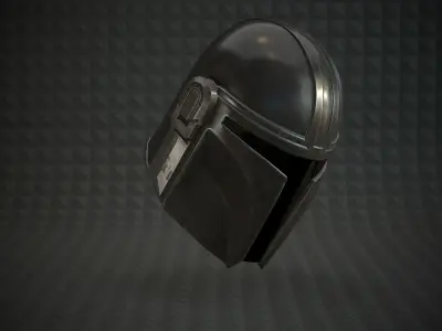 The Mandalorian helmet  Low-poly 3D model