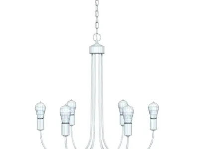 Oakton Chandelier - Crate and Barrel  3D model