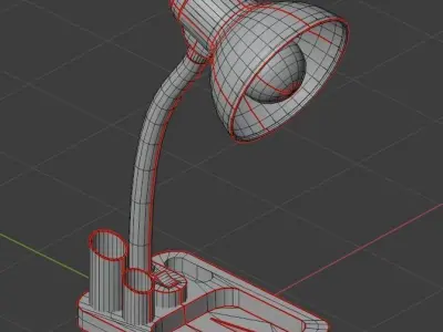 Lamp Table dirty mid poly  Low-poly 3D model