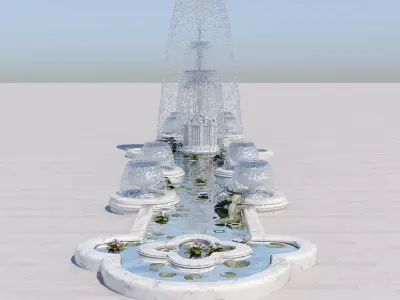 Crystal Fountain 3D model