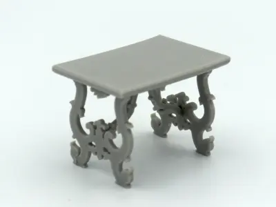 Dollhouse miniature antique Italian Table  3D print model