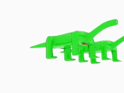 Oneye Long Neck Alien Low-poly 3D model