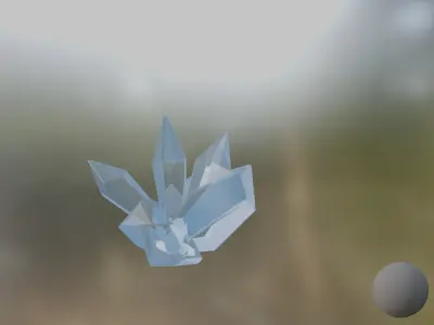 Tight Crystal Bundle Low-poly 3D model