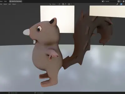 Squirrel 3D Model Low-poly 3D model