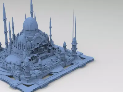 Sci fi City Dome palace  2 3D model