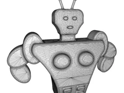 Rock Robot Low-poly 3D model