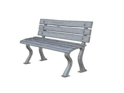 3D Model Old Park Bench 3D model