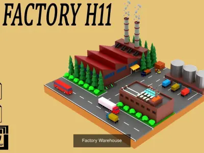Factory Warehouse 3D Model Pack