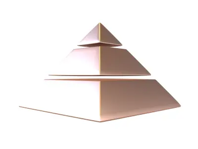 Layer Pyramid v1 005 Low-poly 3D model