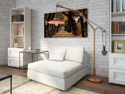 Rustic Modern Copper Lamp Low-poly 3D model