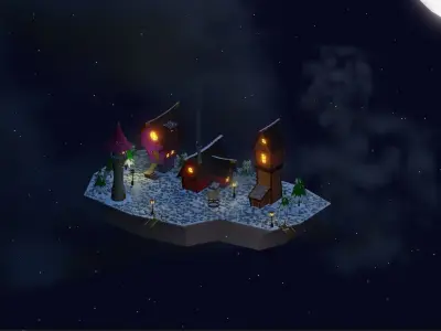 Stylized Village Free 3D model