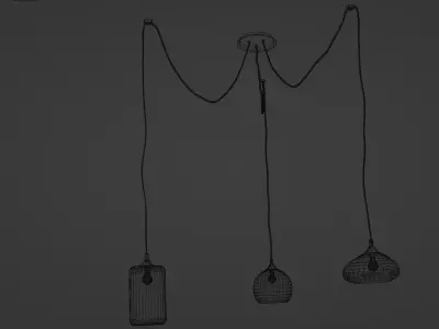 Modern ceiling lamps for interior design 3D model