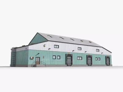 Factory x26 Low-poly 3D model