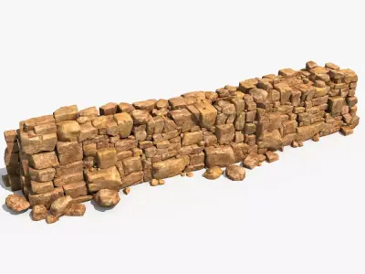 Stone Wall 3D model
