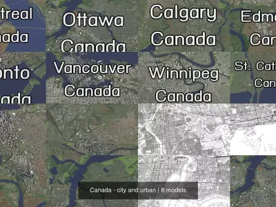 Canada - city and urban 3D Model Pack