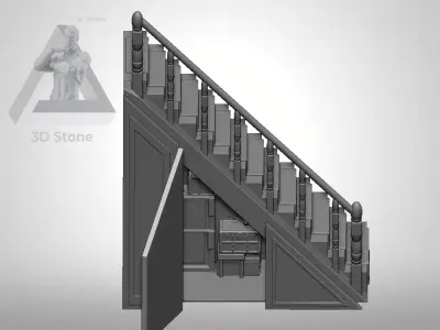 Cupboard Under the Stairs Book Nook Harry Potter 3D print model