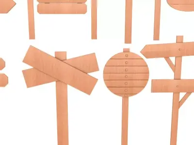 Signboards Collection 3D model