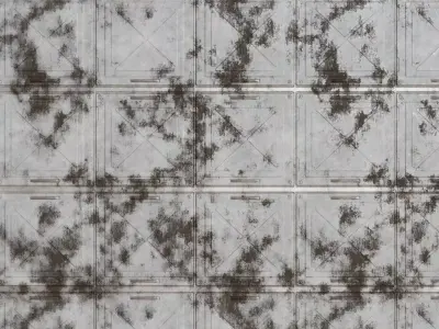 Dirty White Metal Plate PBR Seamless Texture