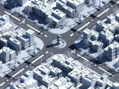 3D City Street 3D model