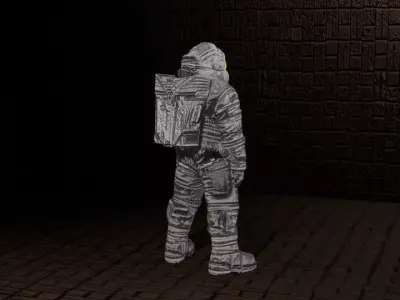 ASTRONAUT TOP Rigged SCi FI  Low-poly 3D model