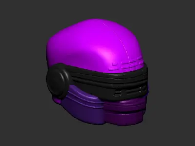 helmet high poly sculpt 3d printable ver 7 3D model 3D model