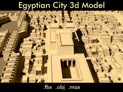 Egyptian City- 3d Model 3D model