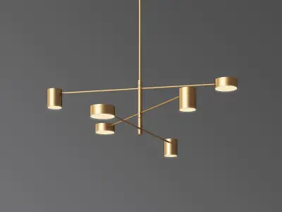 Counterpoint Round Led Pendant Light 3D model