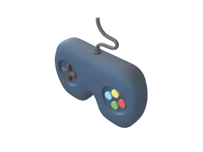 Game Controller Icon V1 003 Low-poly 3D model
