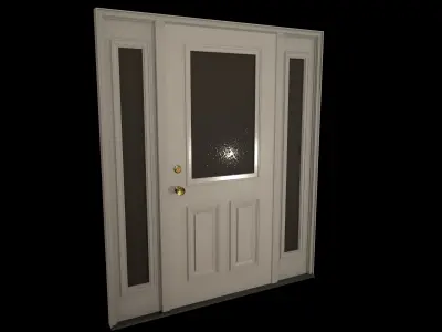 Front Door Low Poly Mobile Ready Low-poly 3D model