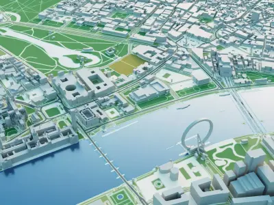 London City 3D Model 3D model purchase