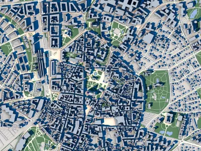 Lund City Sweden 3D model