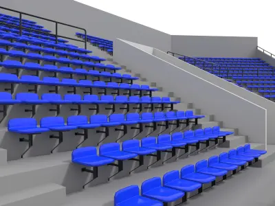 Stadium Tribune 06 Corner 3D model