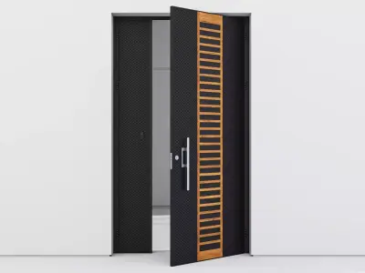 Aluminium door 95 3D model