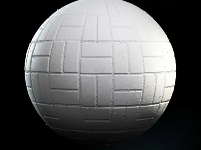 Seamless PBR Scanned Basket Weave Pavement Texture Texture