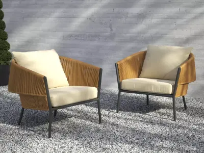 Lapel Lounge Chair 3D model
