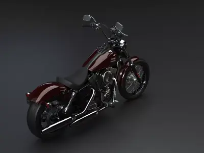 Street Bob 2017 Motorcycle 3D Model 3D model